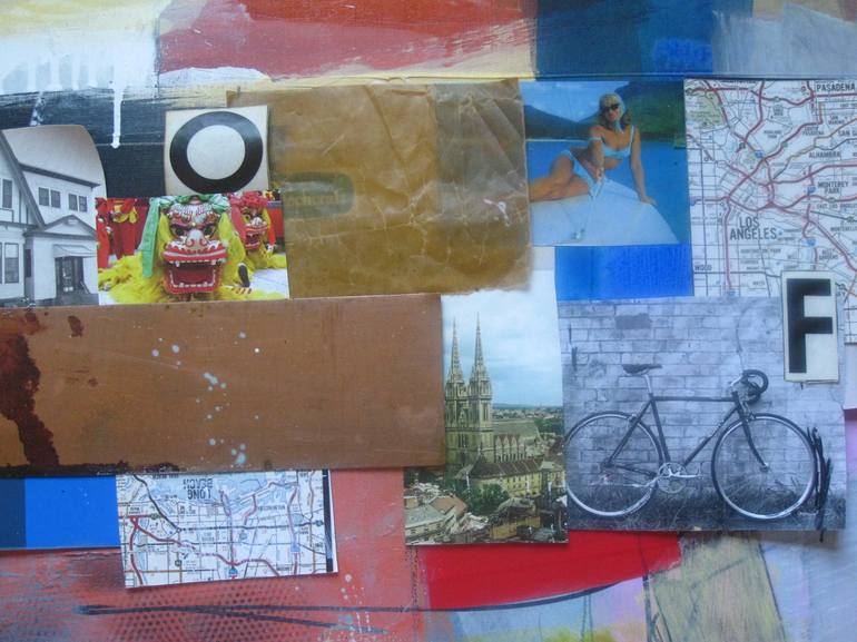 Original Street Art Abstract Collage by David Hewitt