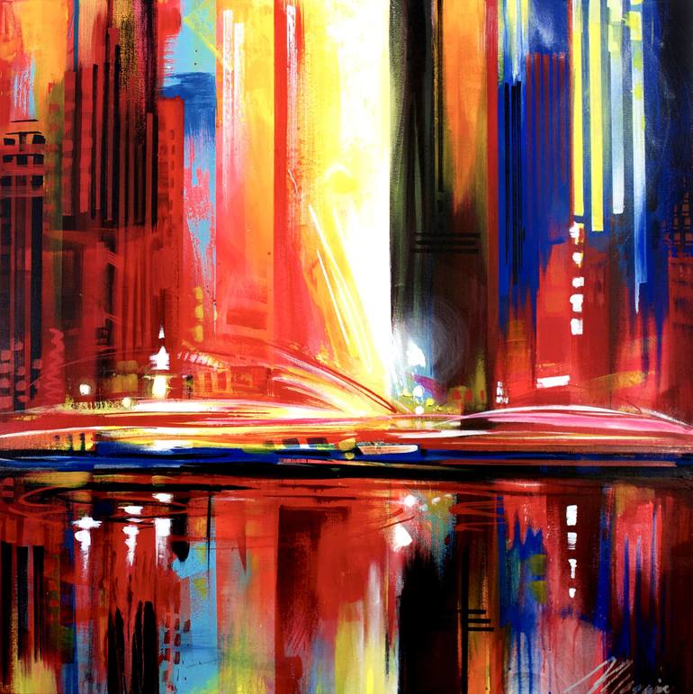 Original Cities Painting by Mary Maguire