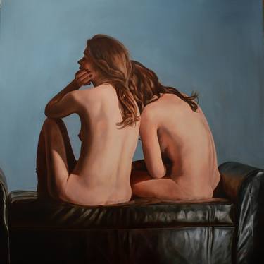 Original Nude Painting by István Cene gál