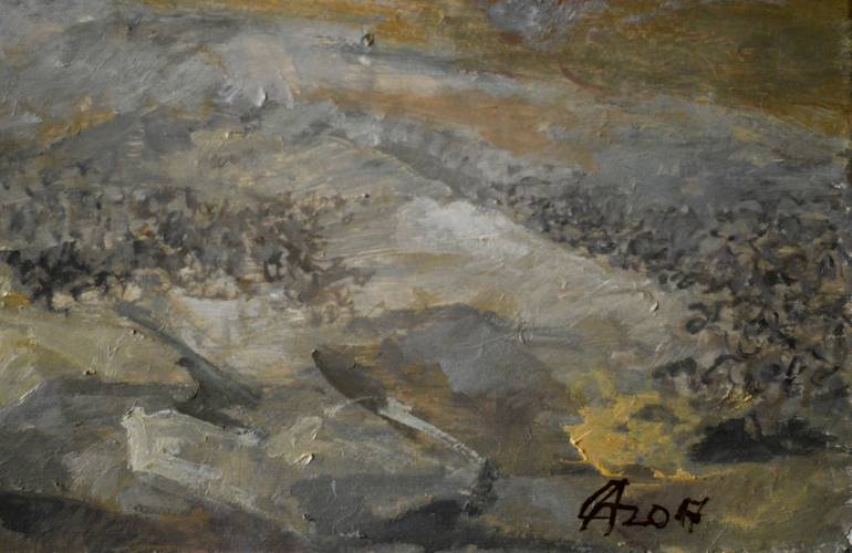 Original Impressionism Beach Painting by Gabriela Anitei