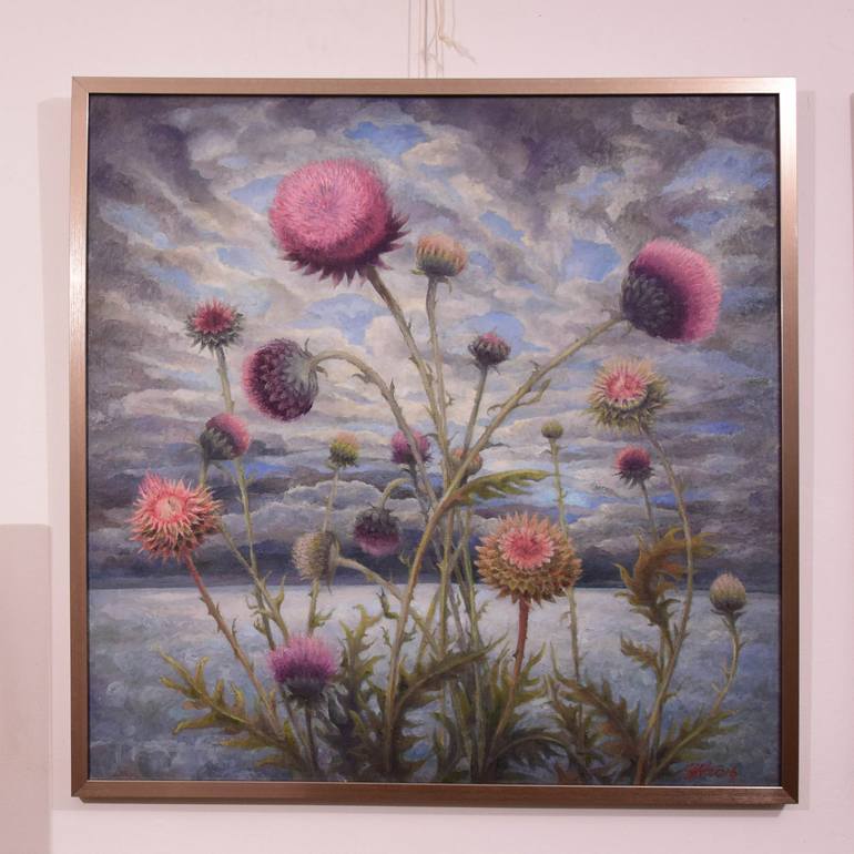 Original Figurative Floral Painting by Gabriela Anitei
