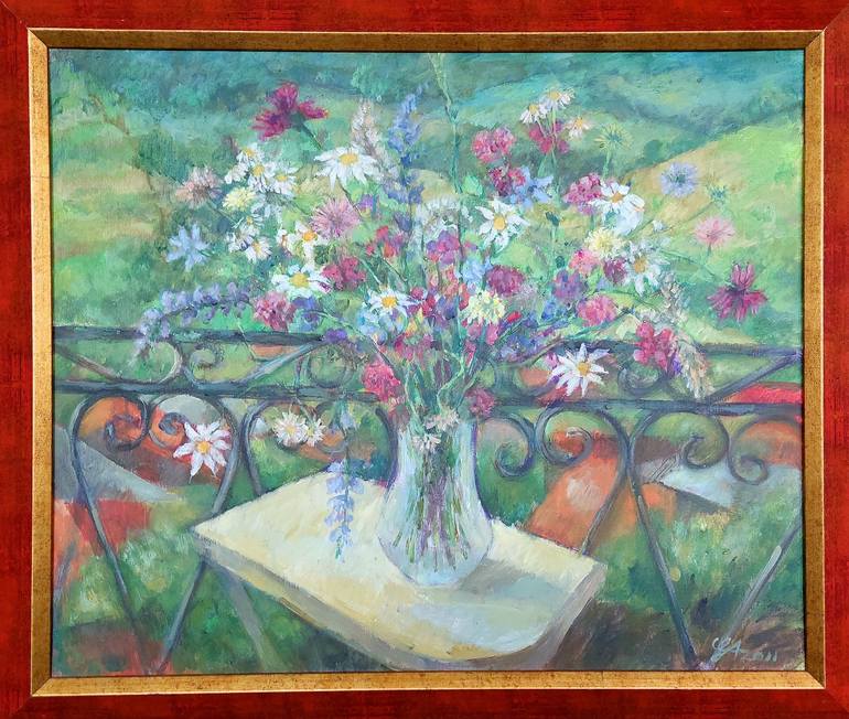 Original Floral Painting by Gabriela Anitei
