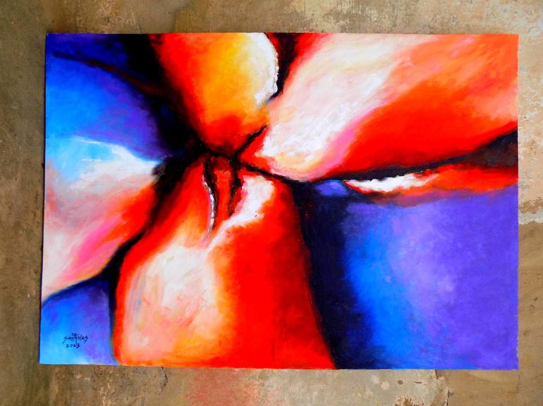 Original Abstract Expressionism Abstract Painting by Smith Olaoluwa