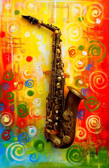 Jazz Saxophone Mixed Media thumb