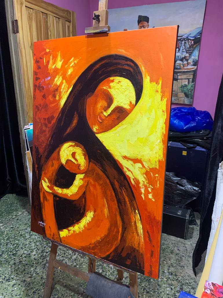 Original Art Deco Abstract Painting by Smith Olaoluwa