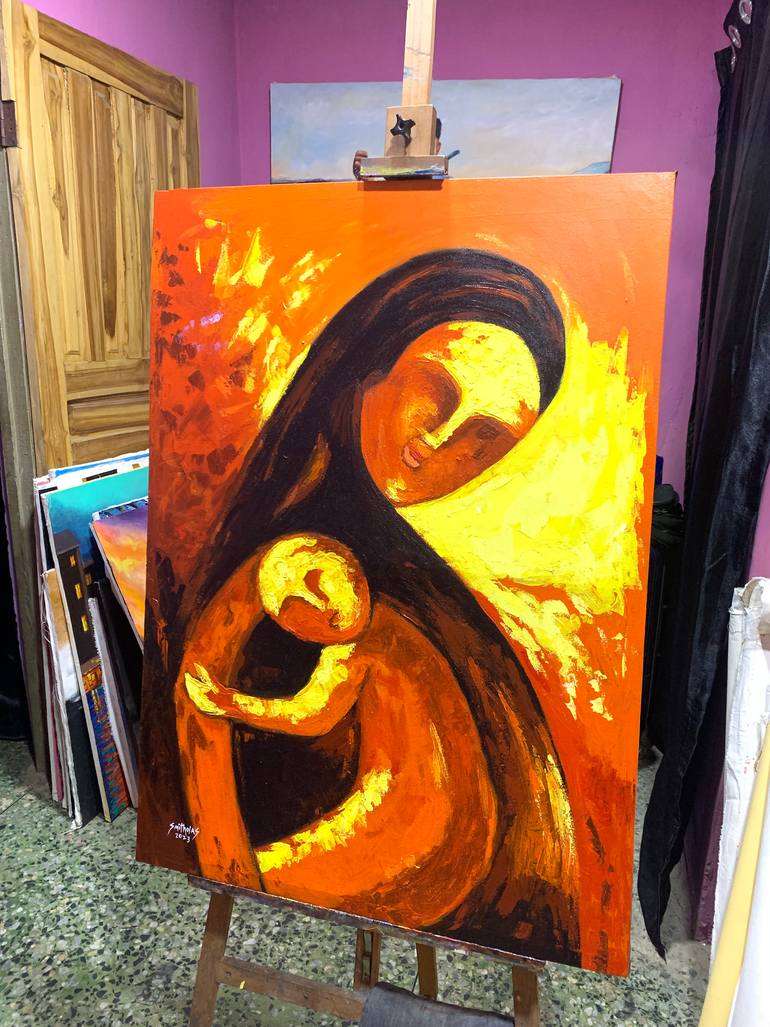 Original Art Deco Abstract Painting by Smith Olaoluwa