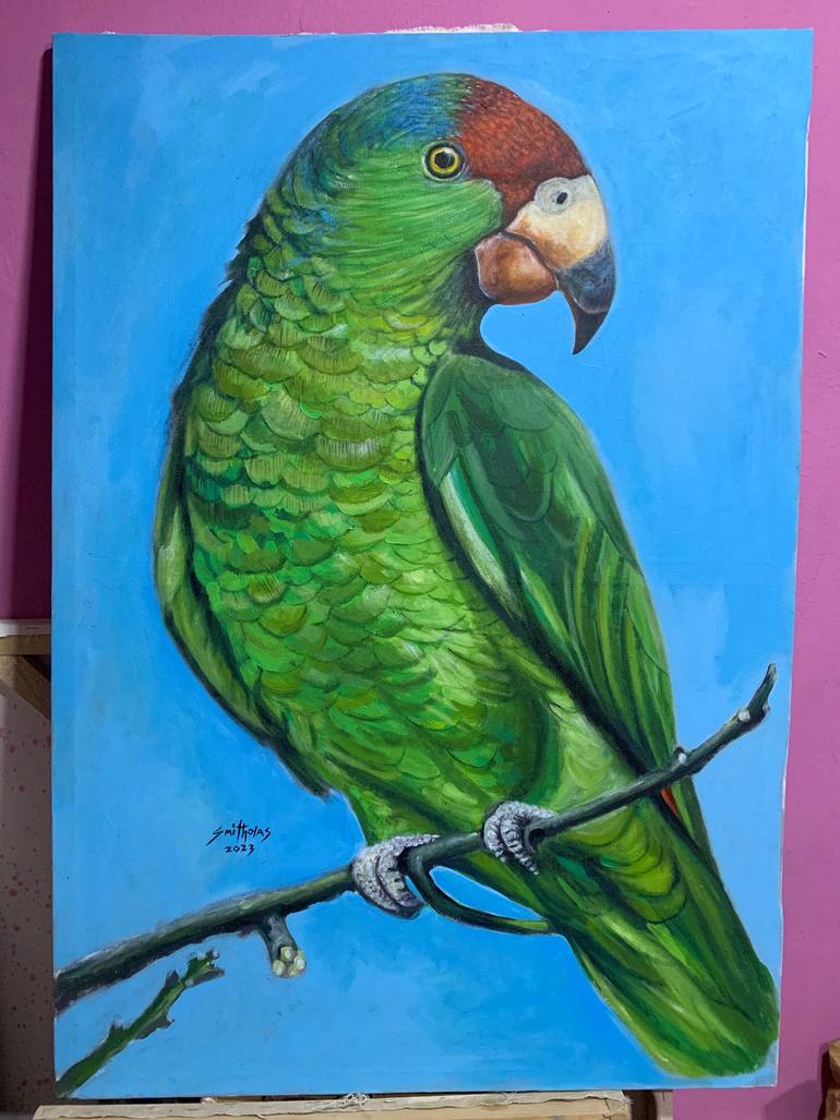 Original Art Deco Animal Painting by Smith Olaoluwa