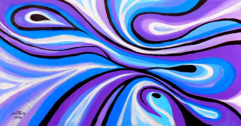 Original Abstract Expressionism Abstract Painting by Smith Olaoluwa