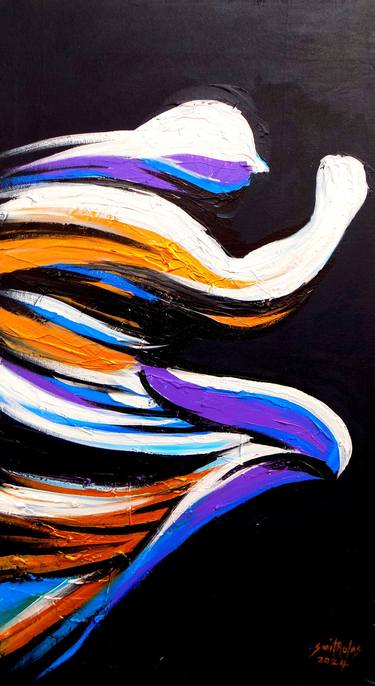 Original Art Deco Abstract Paintings by Smith Olaoluwa