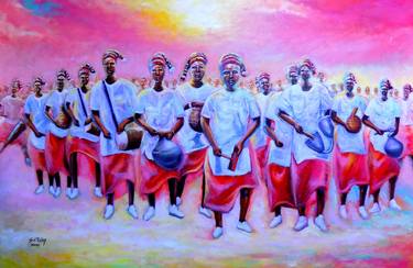 Original Art Deco Performing Arts Paintings by Smith Olaoluwa