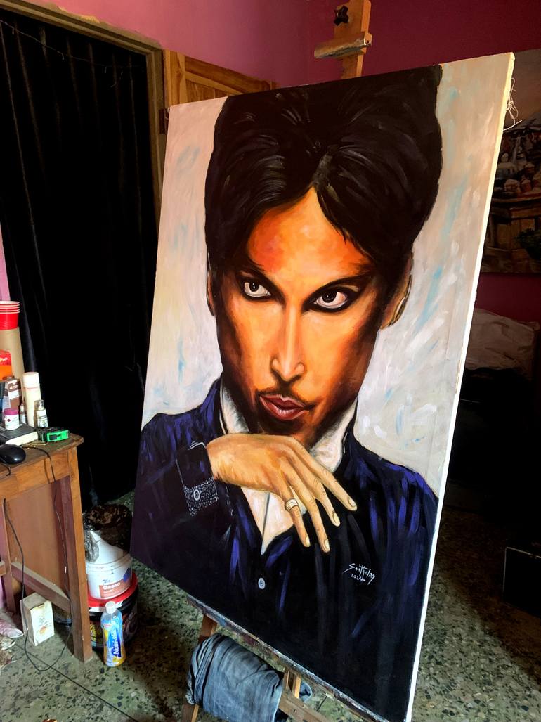 Original Art Deco Pop Culture/Celebrity Painting by Smith Olaoluwa