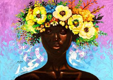 Original Art Deco People Paintings by Smith Olaoluwa