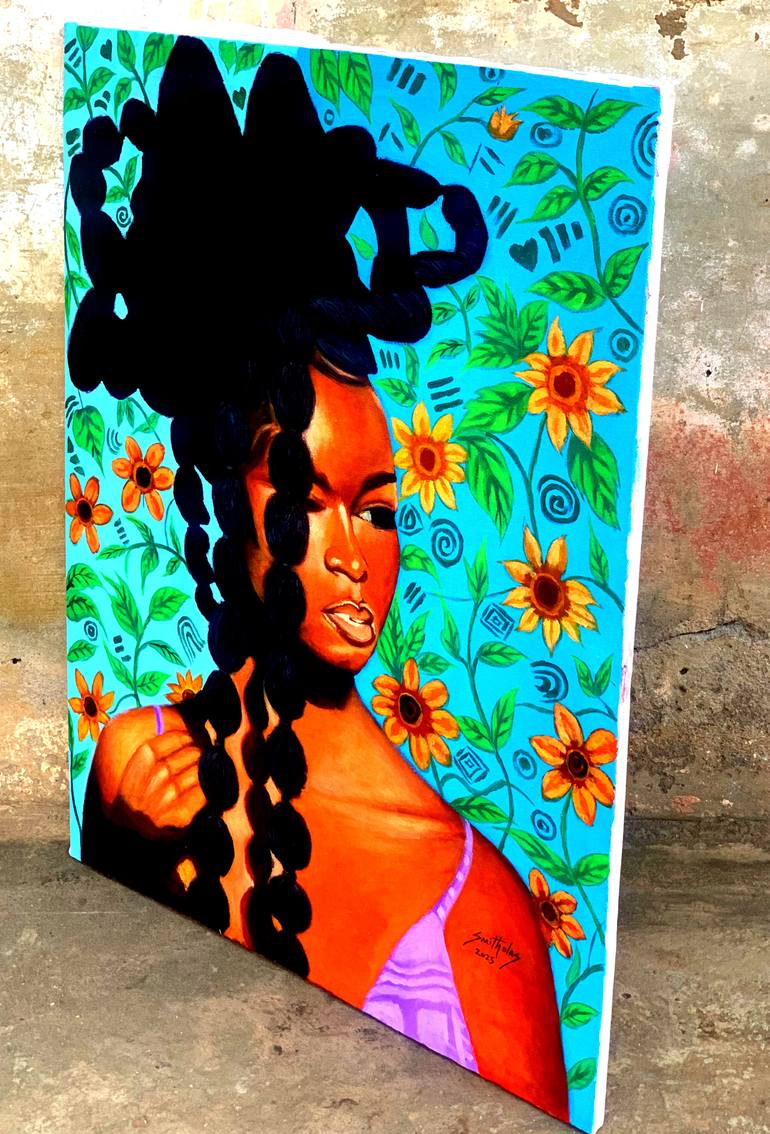Original Art Deco Abstract Painting by Smith Olaoluwa