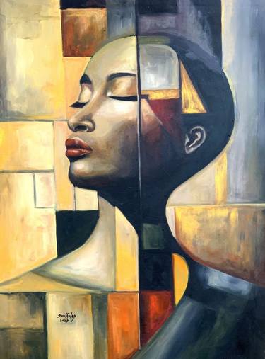 Original Abstract Expressionism Abstract Painting by Smith Olaoluwa