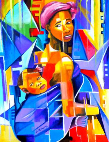 Original Abstract People Paintings by Smith Olaoluwa
