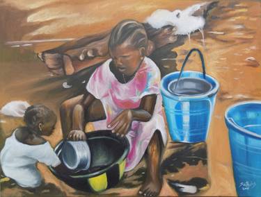 Original Realism Kids Paintings by Smith Olaoluwa