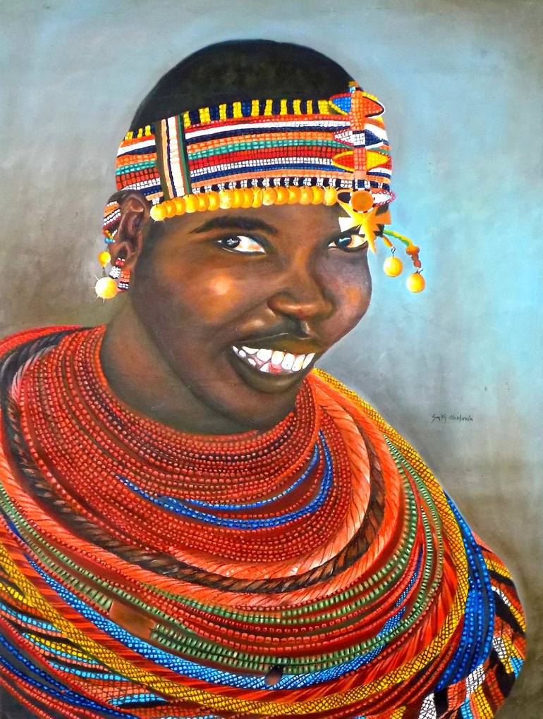 Maasai Kenya Painting by Smith Olaoluwa | Saatchi Art