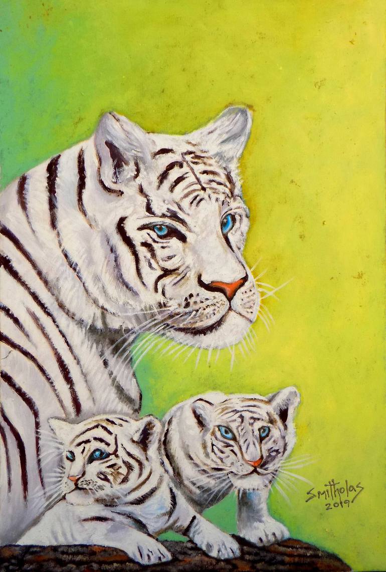 Original Art Deco Animal Painting by Smith Olaoluwa