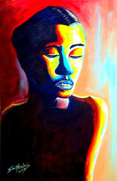 Original Abstract Women Paintings by Smith Olaoluwa