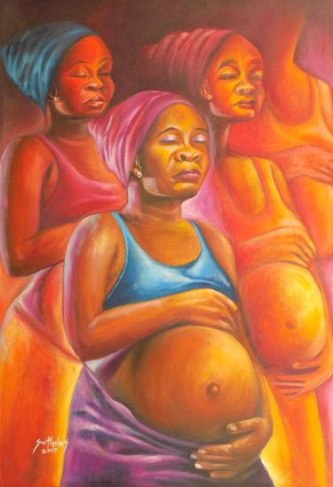 Original Abstract Women Paintings by Smith Olaoluwa