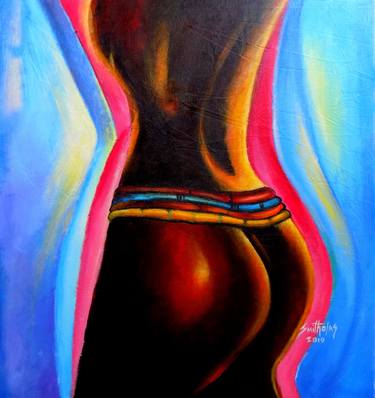 Original Art Deco Nude Paintings by Smith Olaoluwa