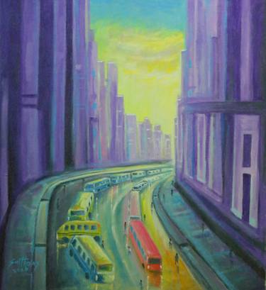 Print of Art Deco Cities Paintings by Smith Olaoluwa