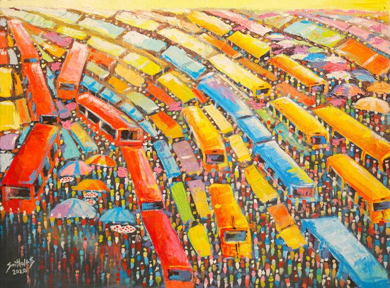 Oshodi Market Tales Painting By Smith Olaoluwa Saatchi Art