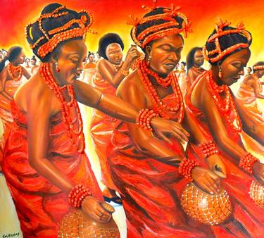 Original Art Deco World Culture Paintings by Smith Olaoluwa