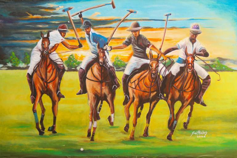 Horse polo sport Painting