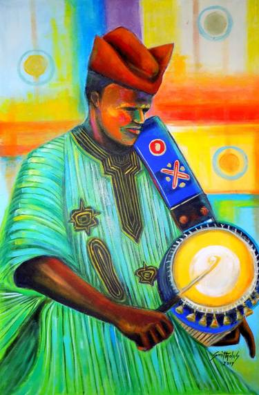 Original Art Deco Music Paintings by Smith Olaoluwa