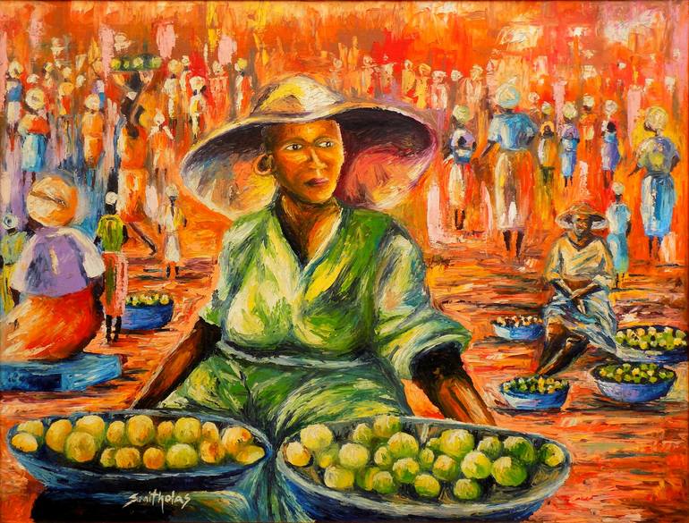 Original World Culture Painting by Smith Olaoluwa