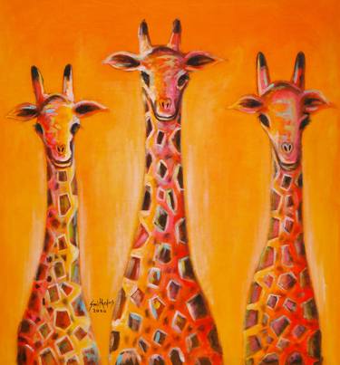 Original Abstract Expressionism Animal Paintings by Smith Olaoluwa