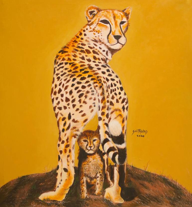 Painting on Metal - leopard cub 🐆 