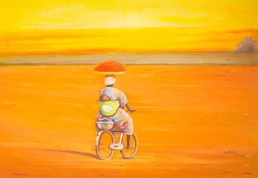 Original Bicycle Paintings by Smith Olaoluwa