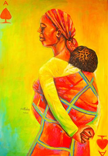 Original Art Deco Women Paintings by Smith Olaoluwa