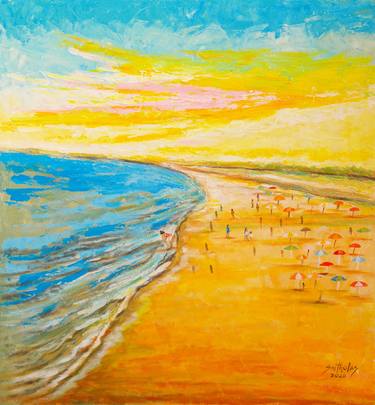 Print of Beach Paintings by Smith Olaoluwa