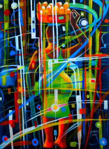 Original Abstract Expressionism Abstract Paintings by Smith Olaoluwa