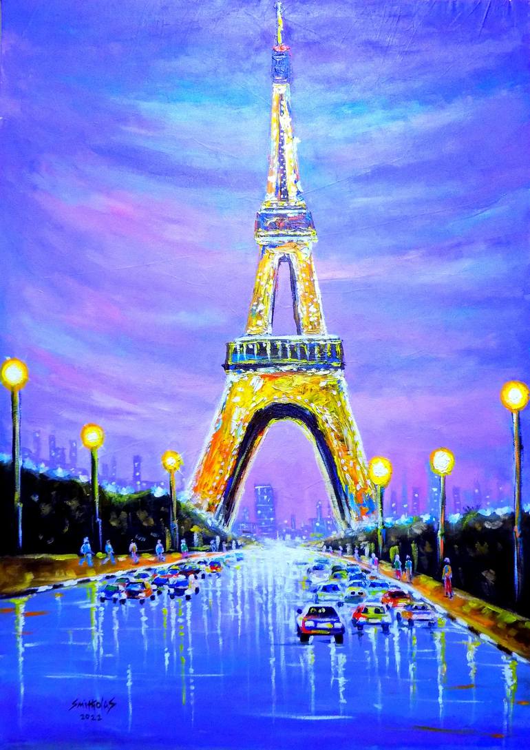 Paris of my Dreams Painting by Smith Olaoluwa | Saatchi Art