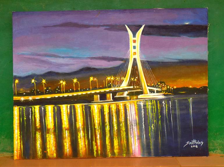 Original Art Deco Places Painting by Smith Olaoluwa