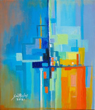 Print of Art Deco Abstract Paintings by Smith Olaoluwa