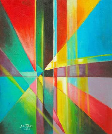 Print of Art Deco Abstract Paintings by Smith Olaoluwa