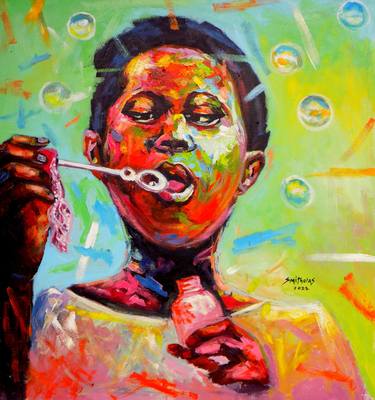 Original Abstract Expressionism Kids Paintings by Smith Olaoluwa