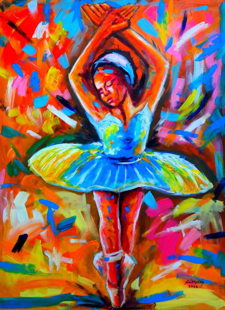 Happy Ballerina Painting by Smith Olaoluwa | Saatchi Art