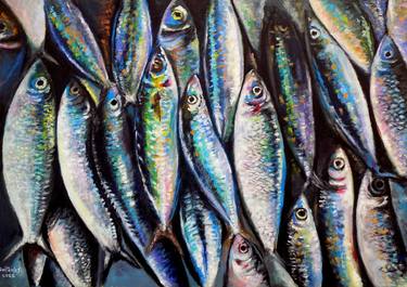 Print of Fish Paintings by Smith Olaoluwa