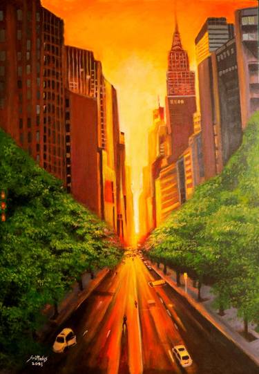 Original Cities Paintings by Smith Olaoluwa