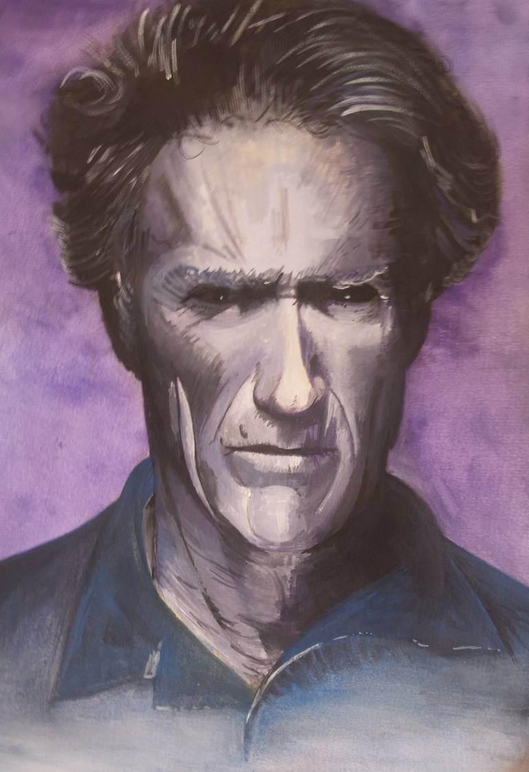 Clint Eastwood Painting by Artist Modernarty Saatchi Art