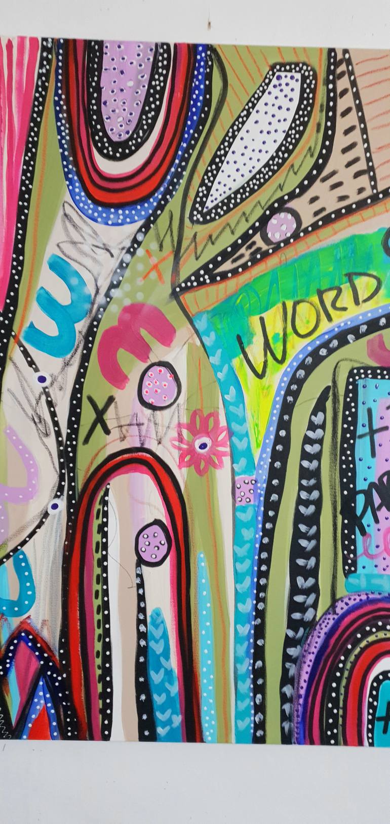 Original Conceptual Abstract Painting by Suely Blot