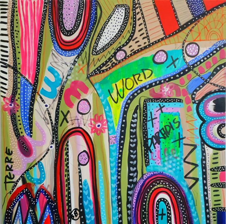 Original Conceptual Abstract Painting by Suely Blot