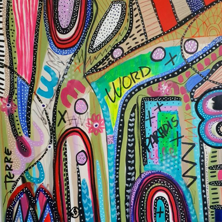 Original Conceptual Abstract Painting by Suely Blot