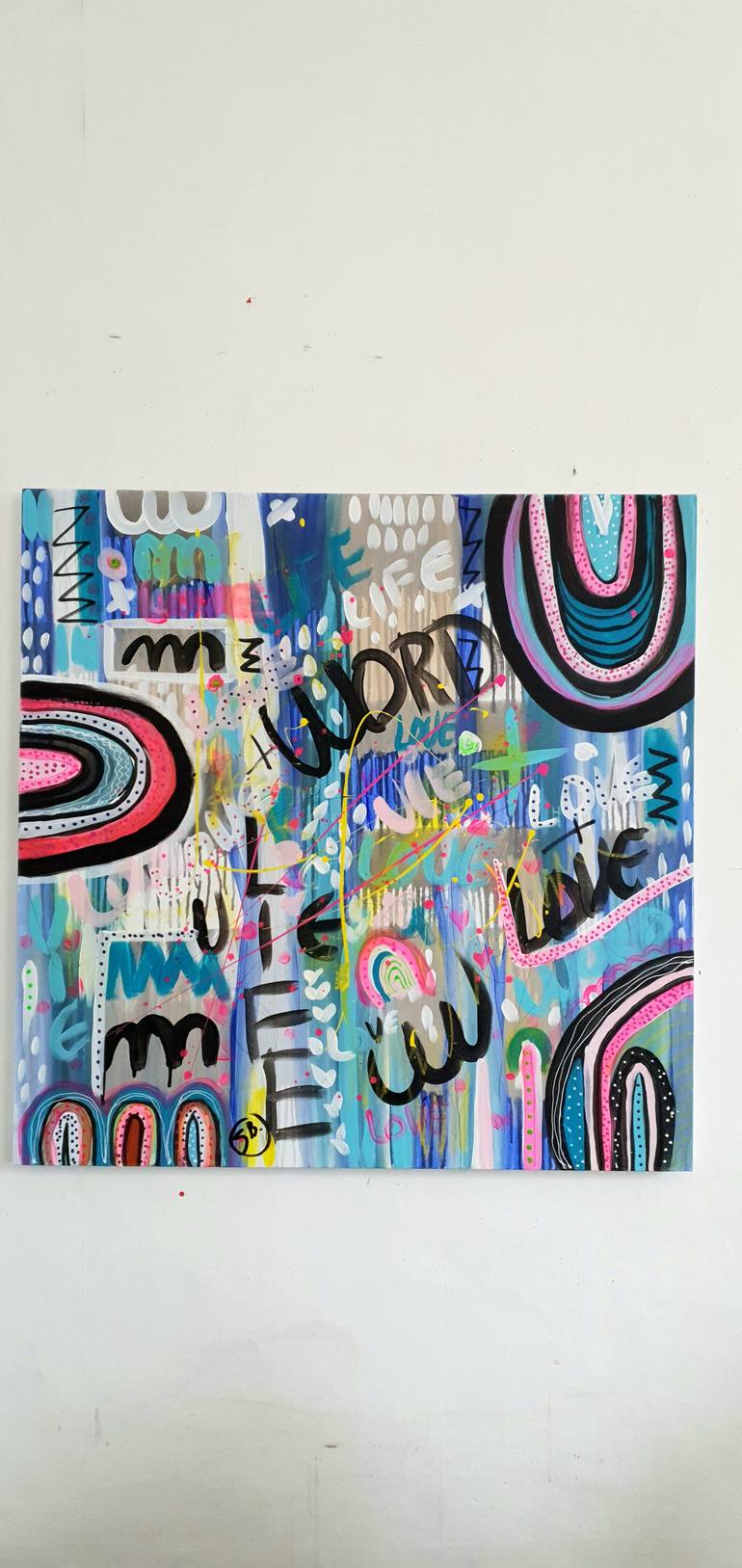 Original Abstract Expressionism Abstract Painting by Suely Blot